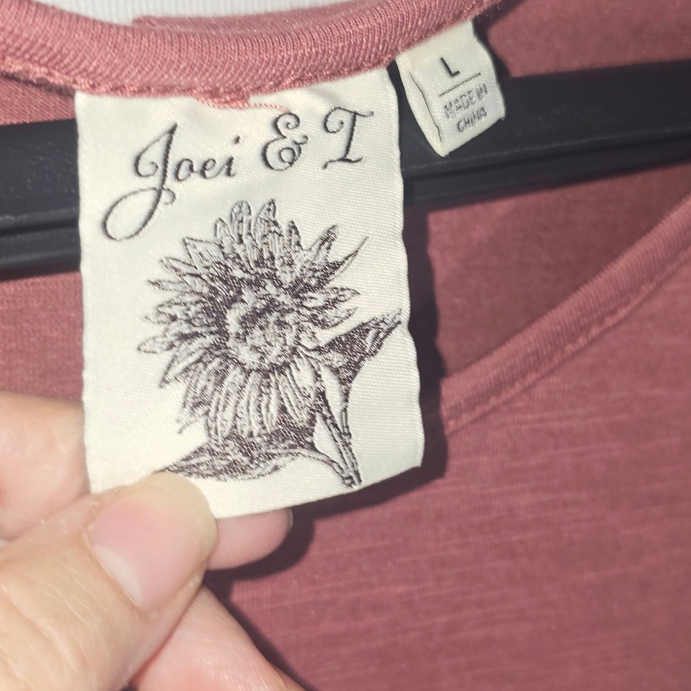 Joei & I You Are Inspirational Scripture Embroidered Graphic Tee Shirt Sz L NWT - Picture 8 of 13